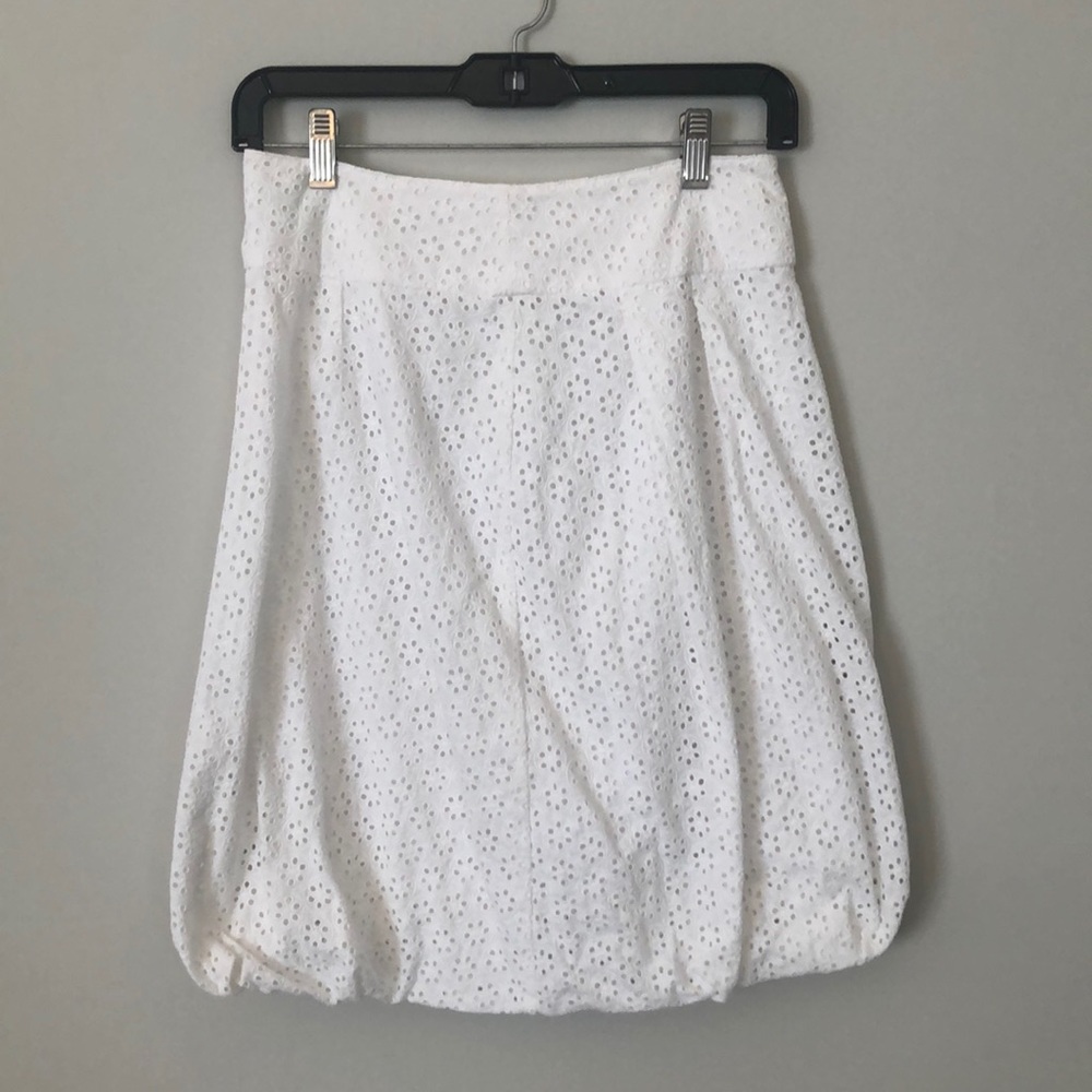 Kenzie white lace eyelet bubble skirt